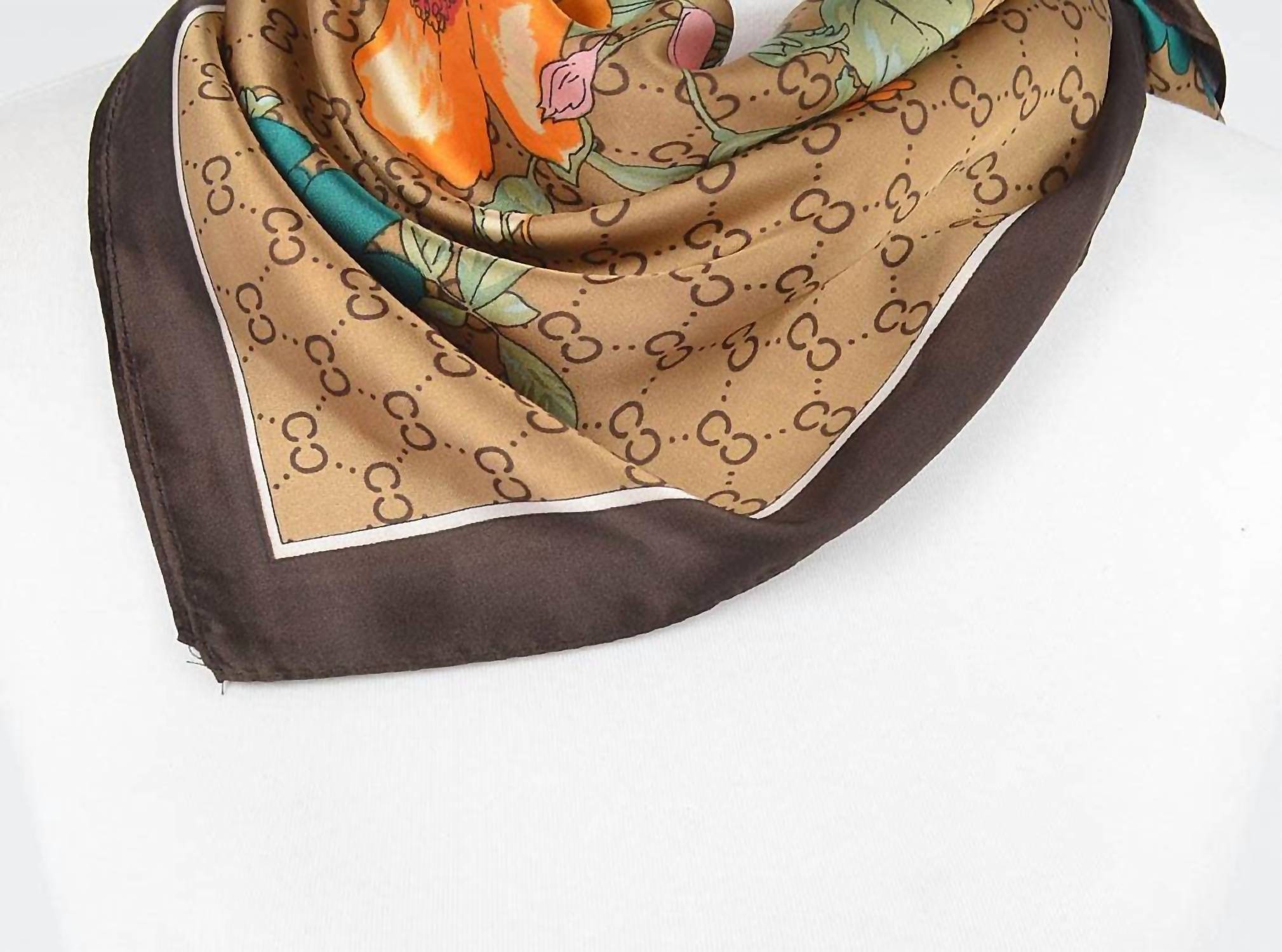 3Am By H&D Accessories - Women's Multi Print Silk Bandana Scarf