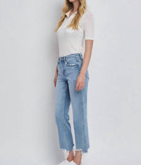 Vervet By Flying Monkey - Poppy Fray Hem Straight Jeans