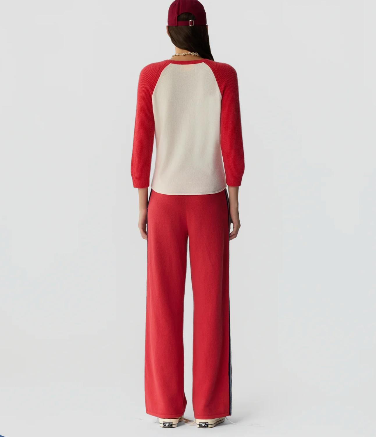 Guest In Residence Track Pant in residence track pant in scarlet - women's pants - detail view