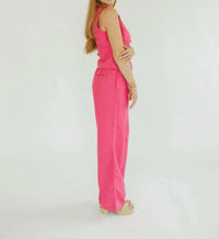 Elan - Jess Pleated Linen Pants