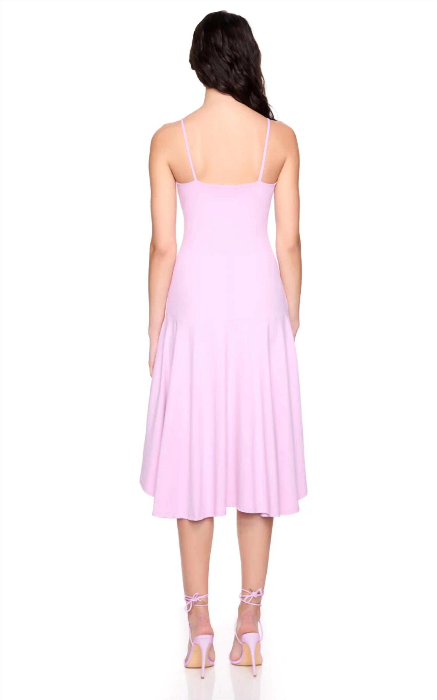 Susana Monaco String Low Waist Mini Dress in pink - women's dress - alternate view