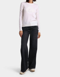 Minnie Rose - Embossed Rose Logo Crew Sweater