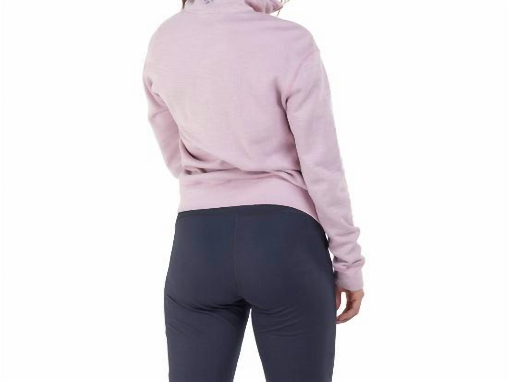 Storm Creek Shoreliner Quarter Zip Top in mauve - women's sweater - alternate view
