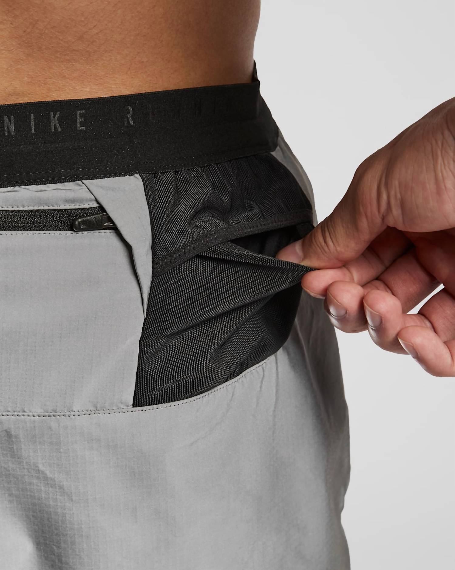 NIKE 2-in-1 Reflective Running Shorts in 1 reflective running shorts in grey - men's shorts - view 4