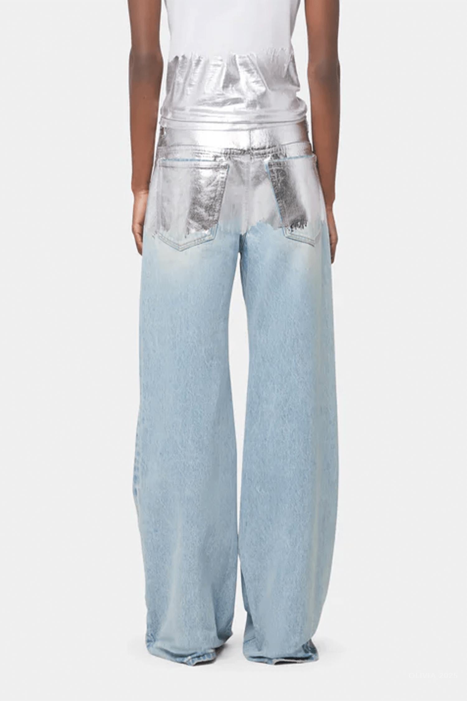 Rabanne - Metallic Baggy Trouser Denim