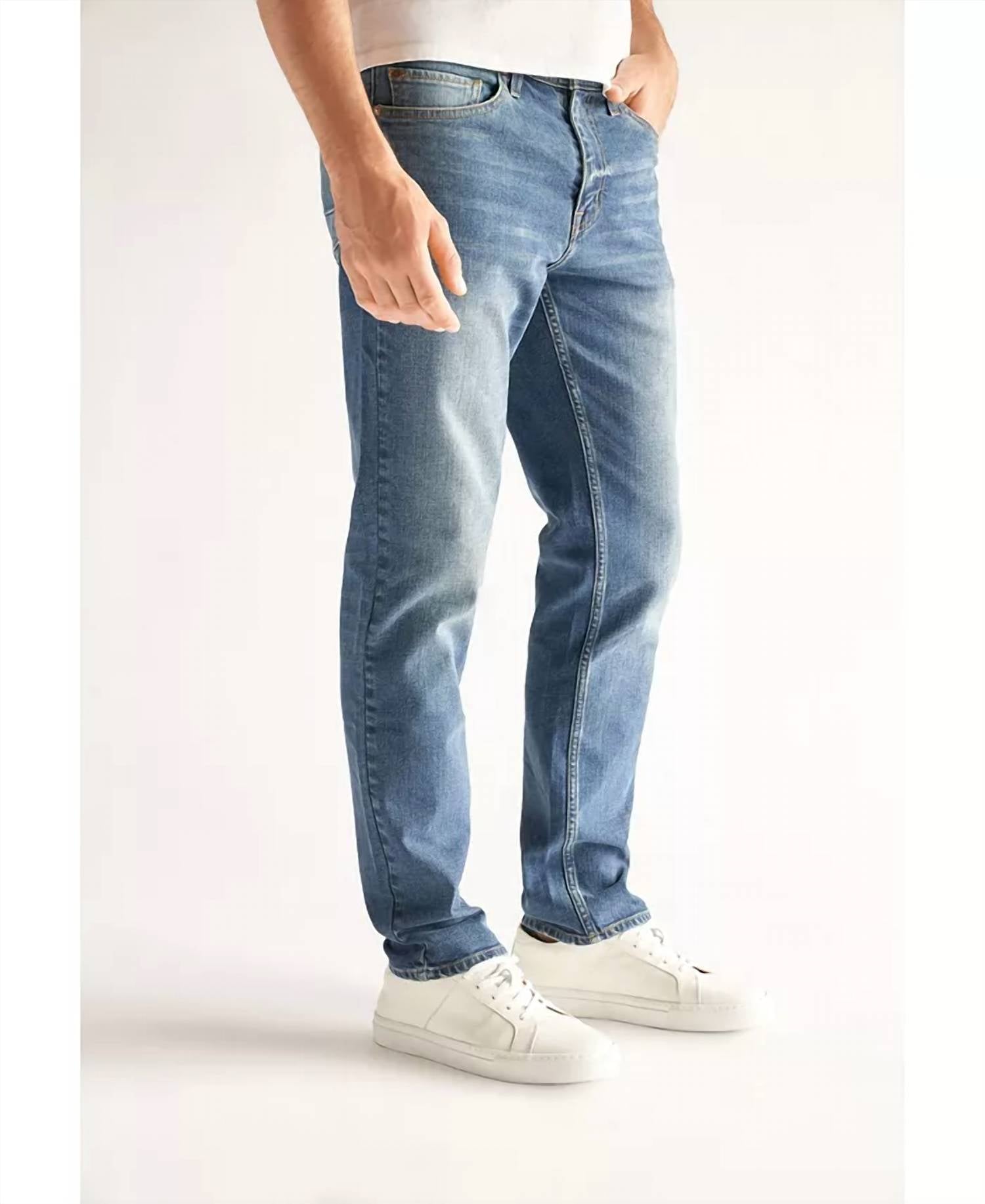 DEVIL-DOG Slim Straight Stretch Denim Jeans - men's jeans - detail view