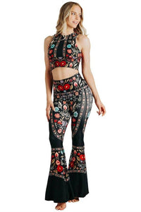 Yoga Democracy - Rustica Printed Bell Bottoms Leggings