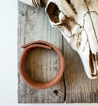 Boho Ranch - Women's Western Aztec Seed Bead Leather Cuff Bracelet
