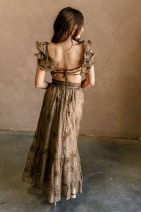 Storia - Ruffle Sleeve Maxi Dress