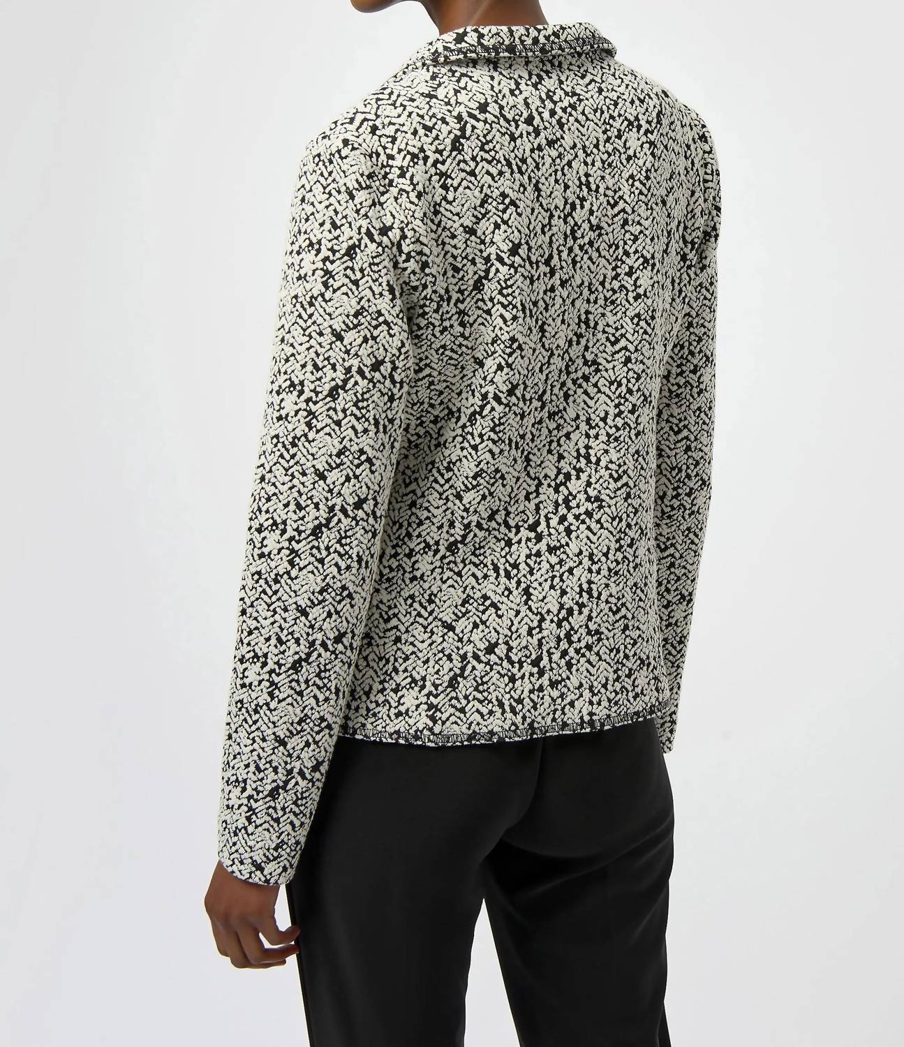 Joseph Ribkoff - Abstract Jacquard Blazer Jacket