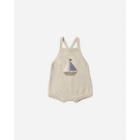 Rylee + Cru Kid's Fisher Romper in sailboat - kids' item - detail view