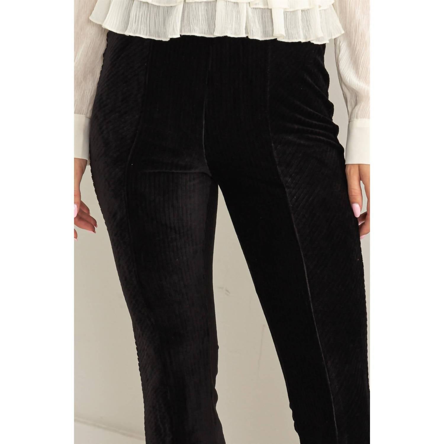 Hyfve - Everyday Essential Striped Velvet Pants