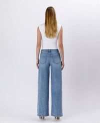 Vervet By Flying Monkey - High Rise Seam Detail Palazzo Jeans