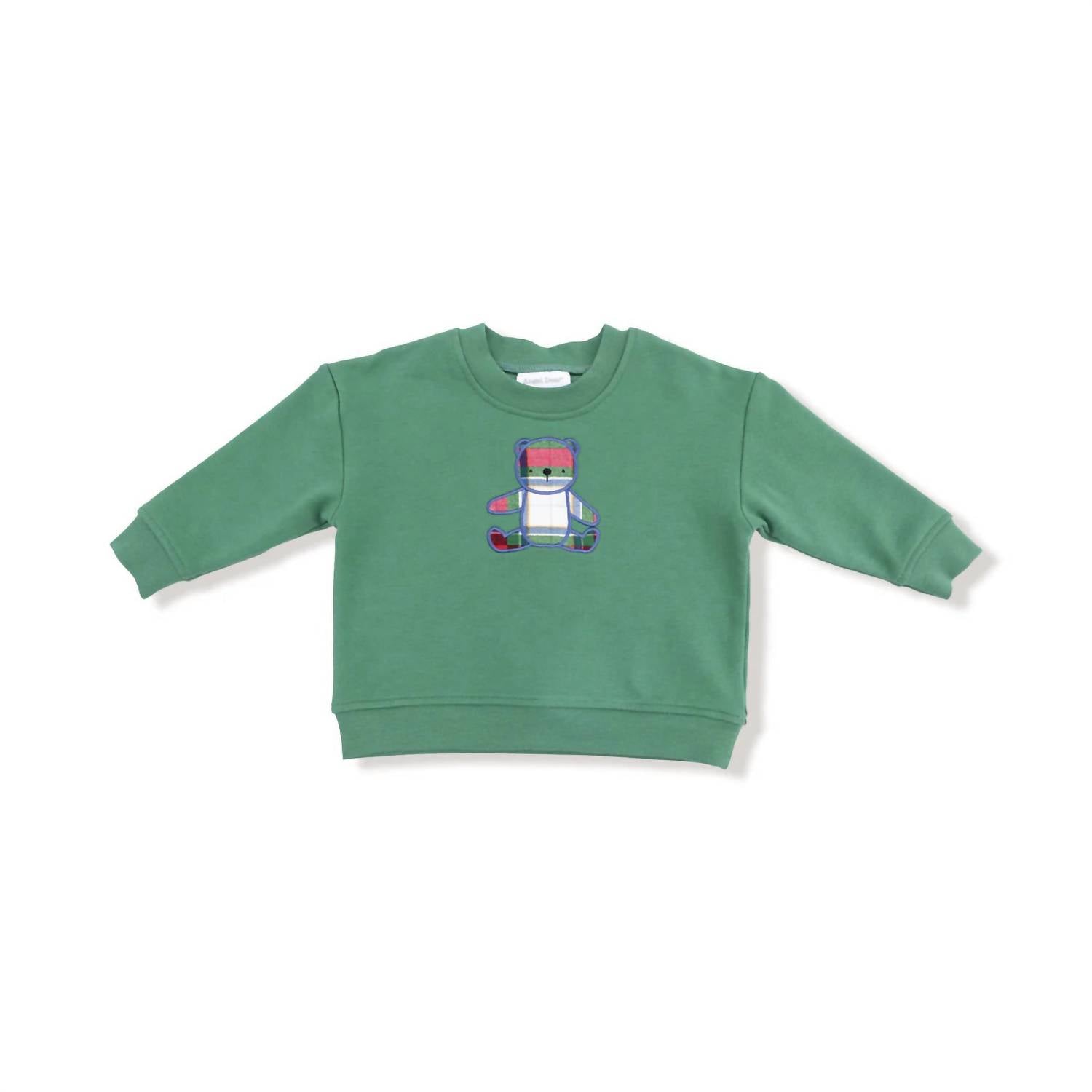Angel Dear - Boys' Holiday Bear Plaid Sweatshirt With Jogger Set