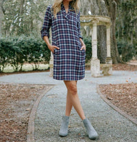 Southern Tide - Kamryn Chilly Morning Plaid Dress