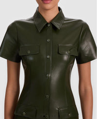 Alice + Olivia - Jamie Vegan Mini Dress