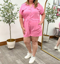 She + Sky - Monique Linen Romper