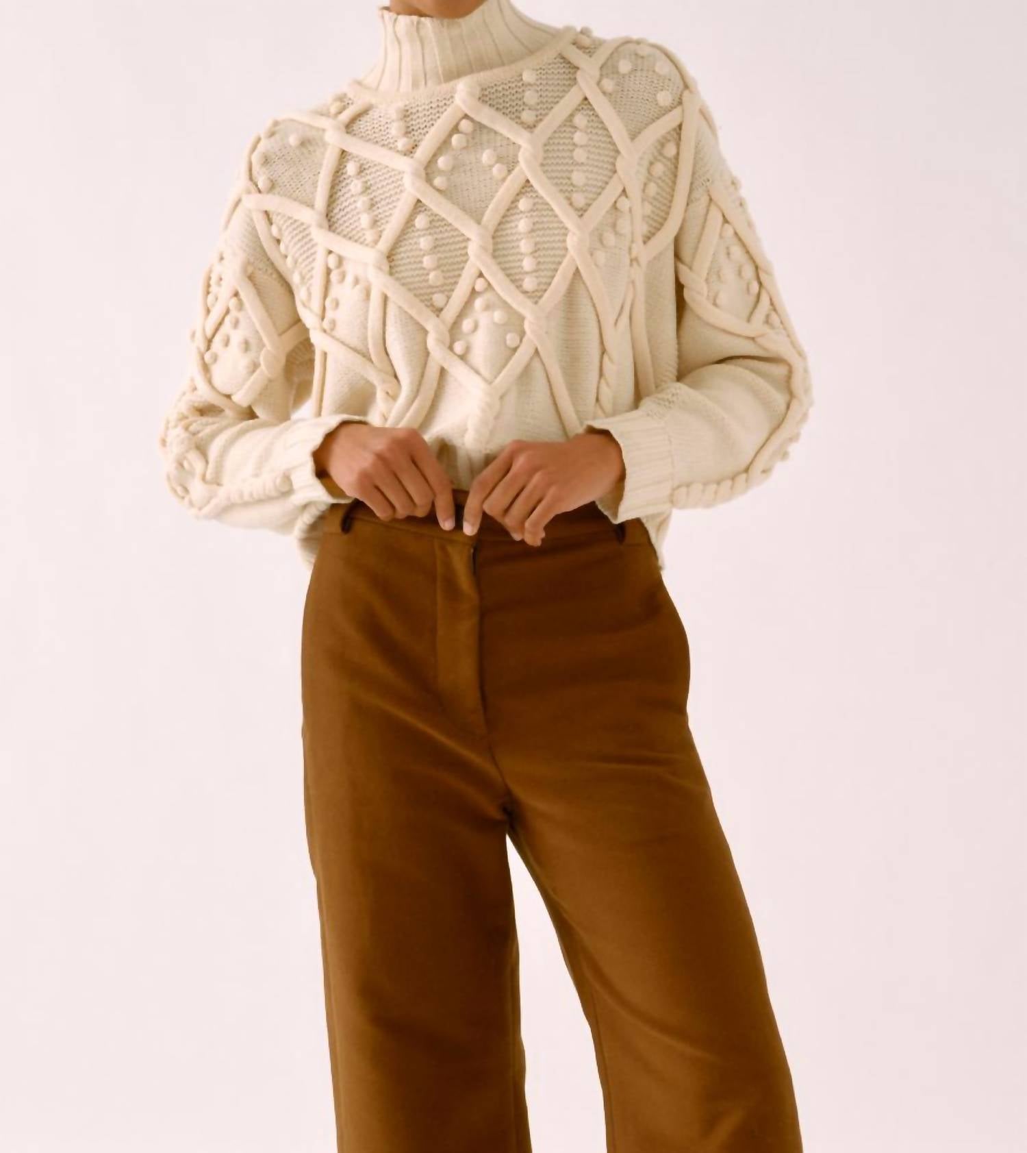 Sayaka Davis - Pom-pom Cable Knit Sweater