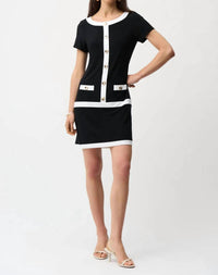Joseph Ribkoff - Color Block Mini Sheath Dress