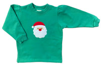 Luigi Kids - Kid's Santa Applique Girl Sweatshirt
