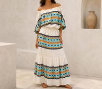 Mystery Resort - Nerissa Isle Top And Skirt Set