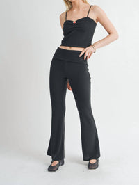 Sage The Label - Good For Her Folded Waist Flare Pants