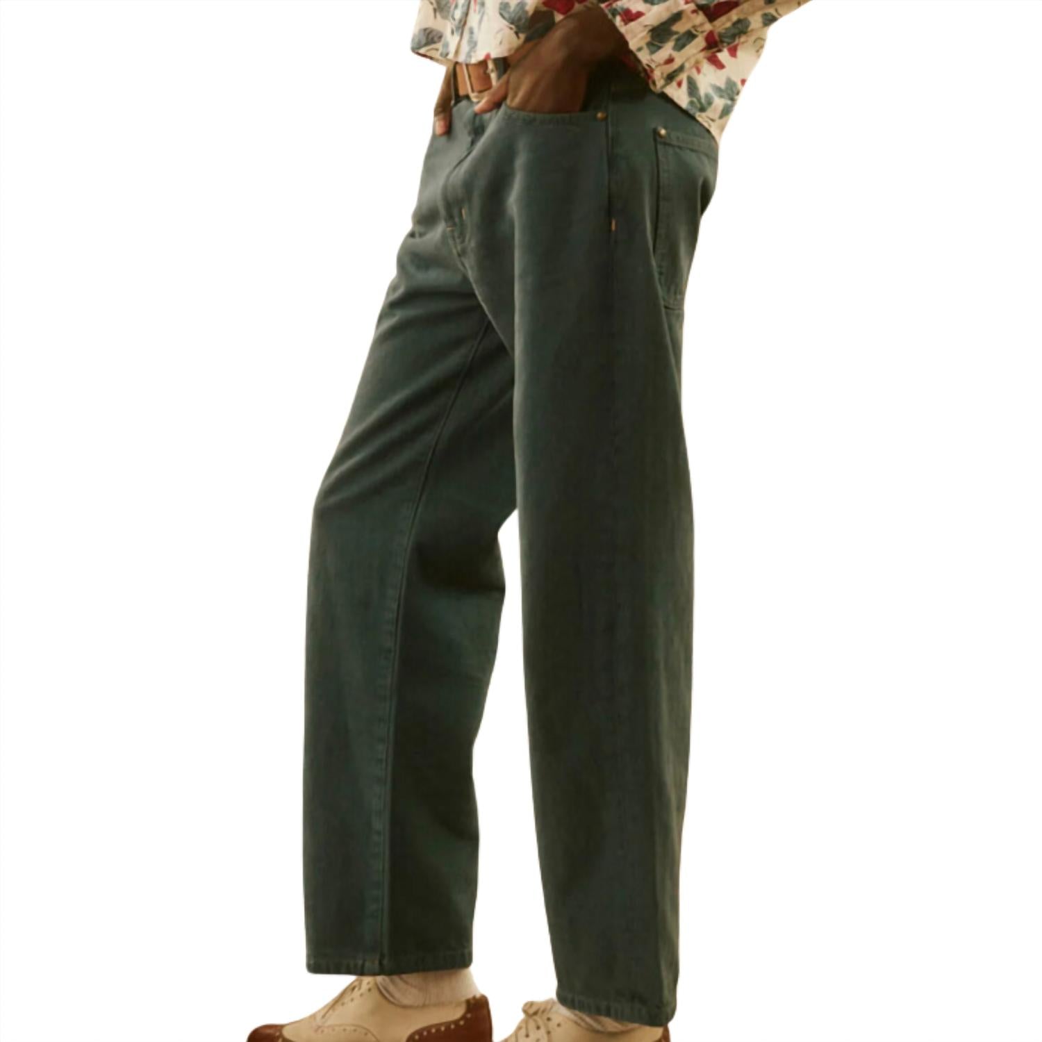 THE GREAT. Women's The Billy Jean in french blue - women's jeans - alternate view