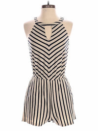Skies Are Blue - Women's Pinstriped Romper