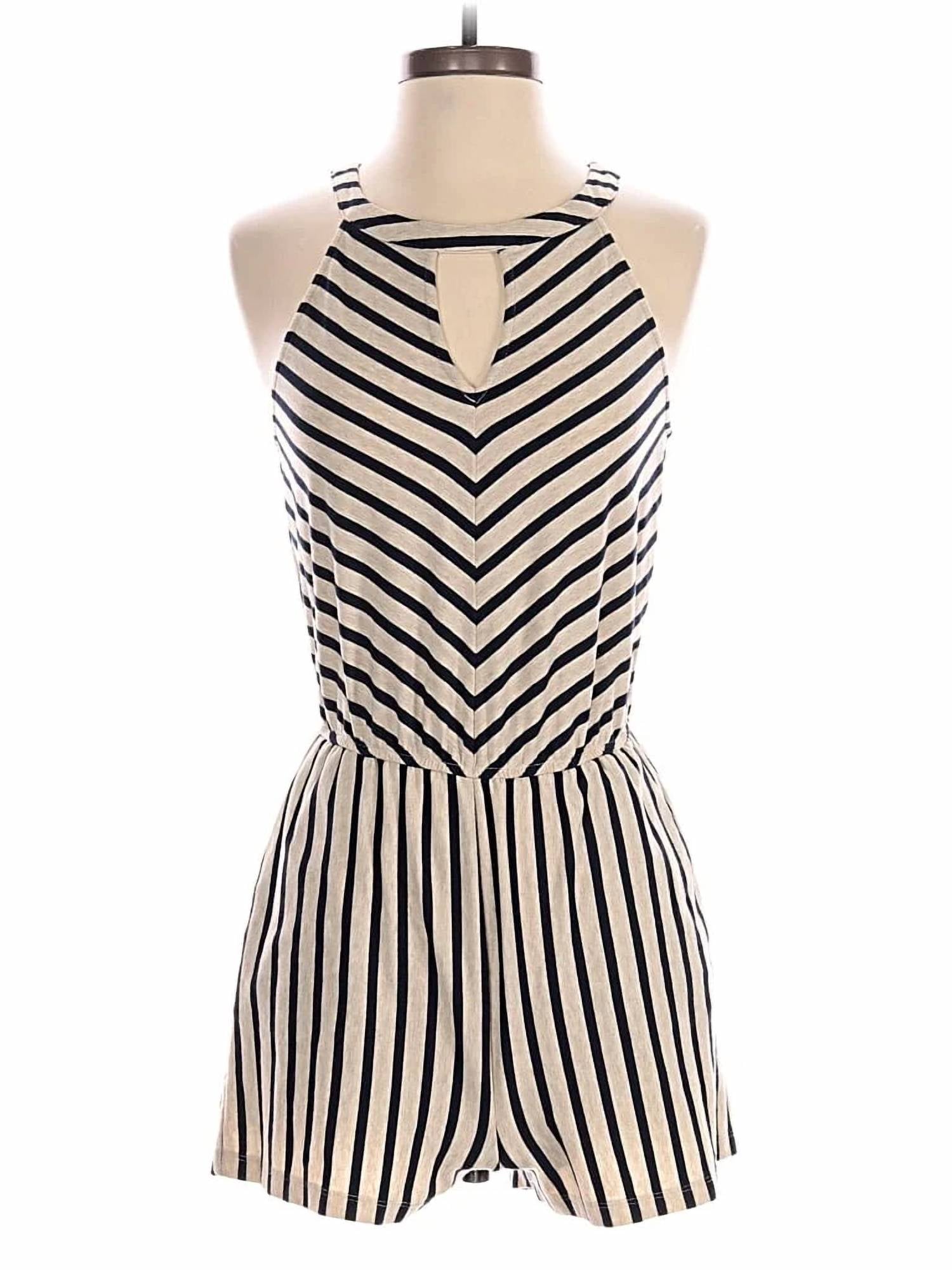 Skies Are Blue - Women's Pinstriped Romper