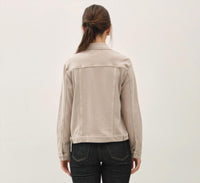 be cool Trucker Jacket in light stone - women's jacket - detail view