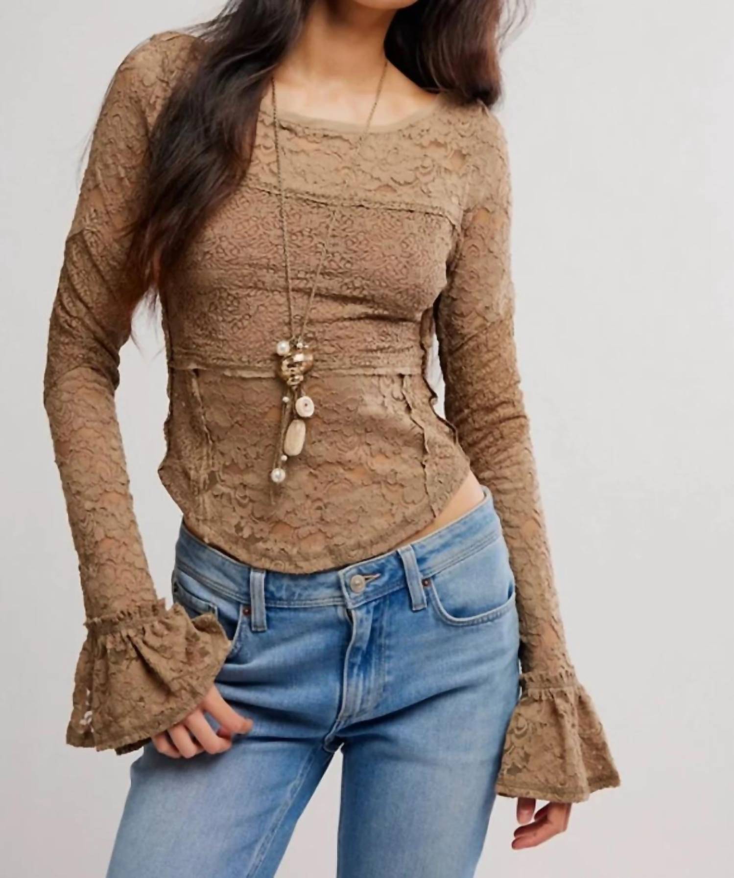 Free People - Lace Layering Long Sleeve Top