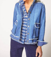 habitat Southern Raised Jacket in medium denim - women's jacket - detail view