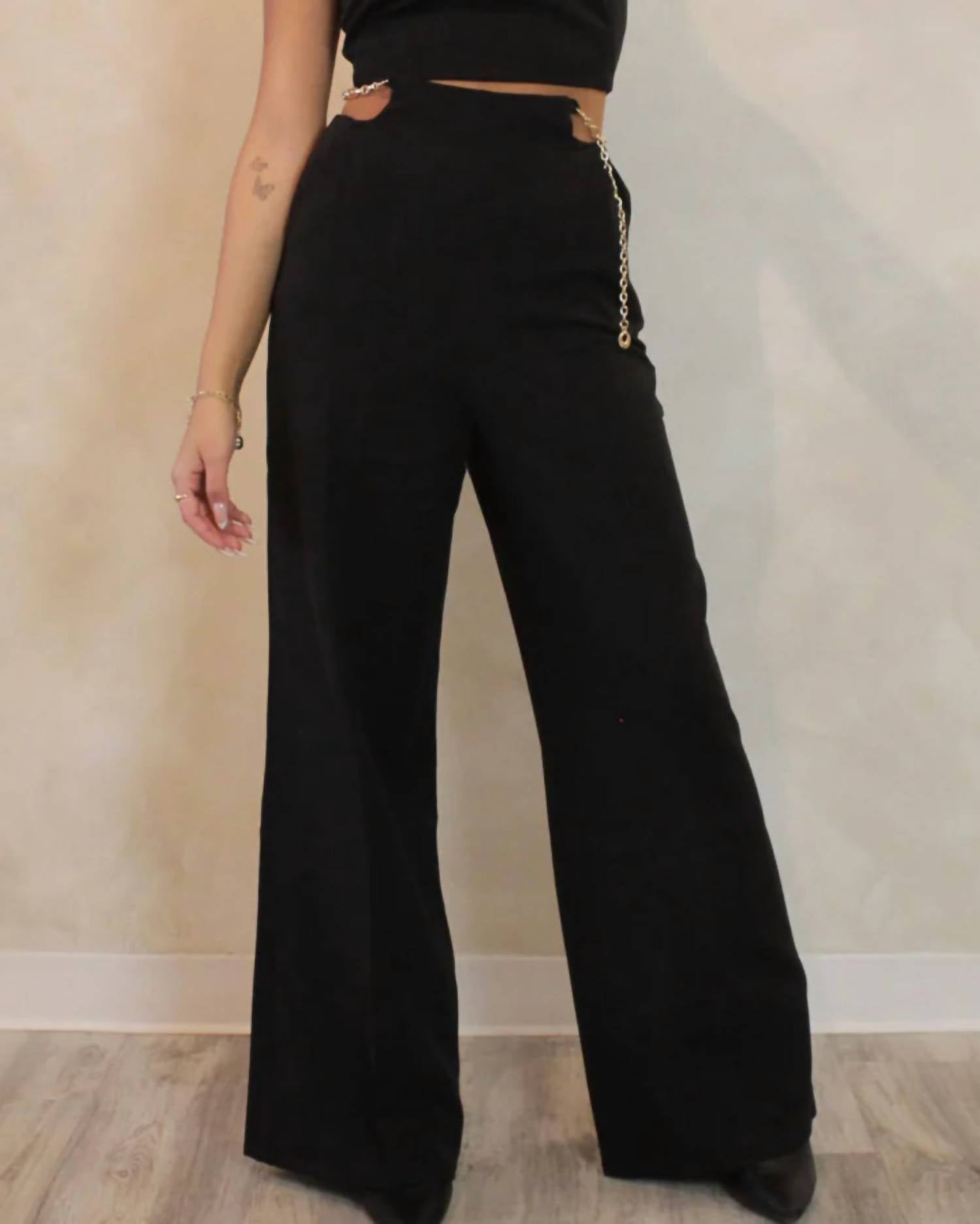 Endless Blu. - INTO THE NIGHT CHAIN PANTS
