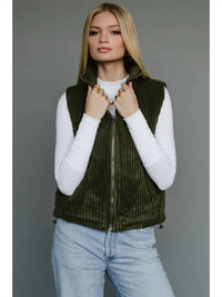 Panache - Zipper Corduroy Vest
