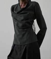 soeur The Fidele Blouse in black - women's blouse - detail view