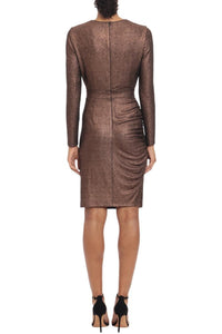 Donna Morgan - Long Sleeve Uneven Hem Party Dress