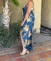 Dress Forum - Asymmetrical Floral Maxi Dress
