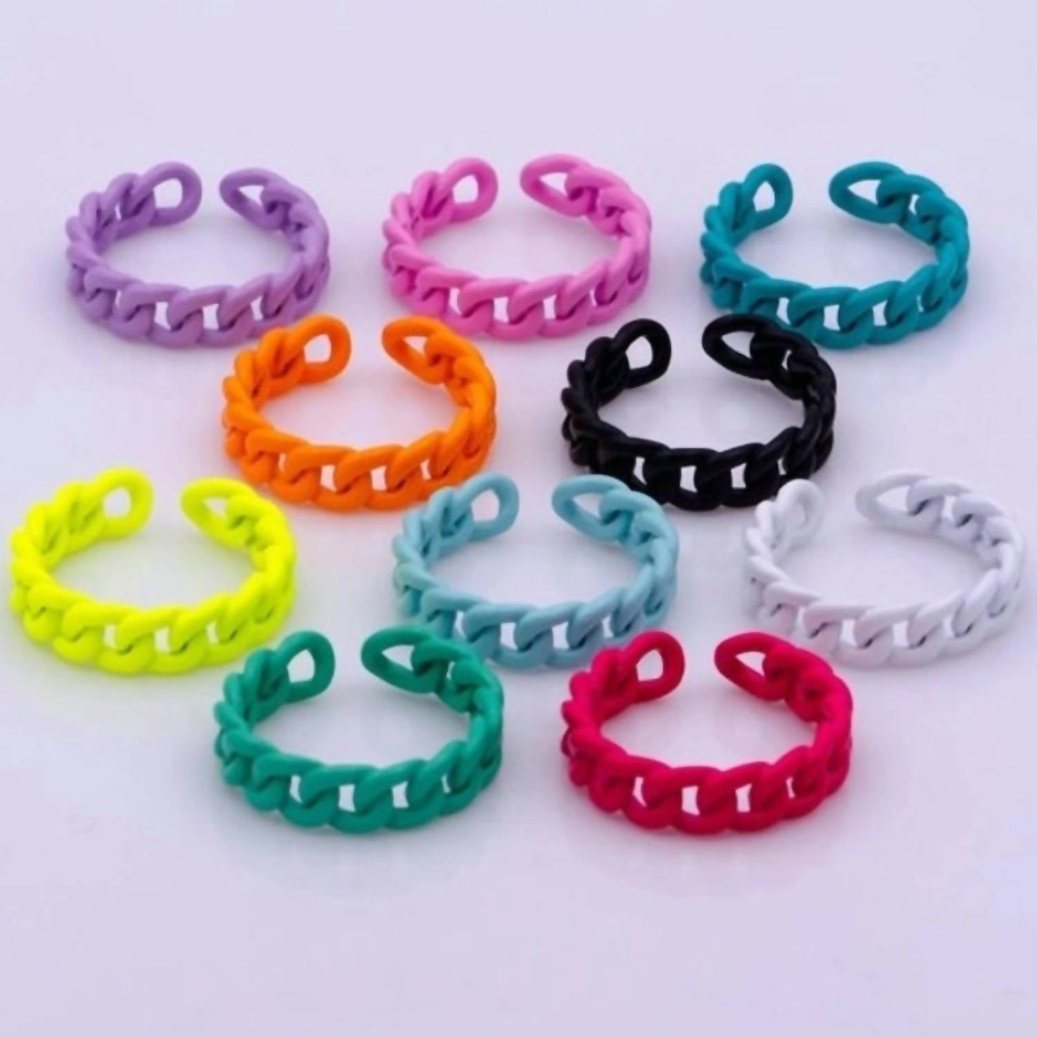Aim Eternal - Women's Enamel Curb Chain Ring