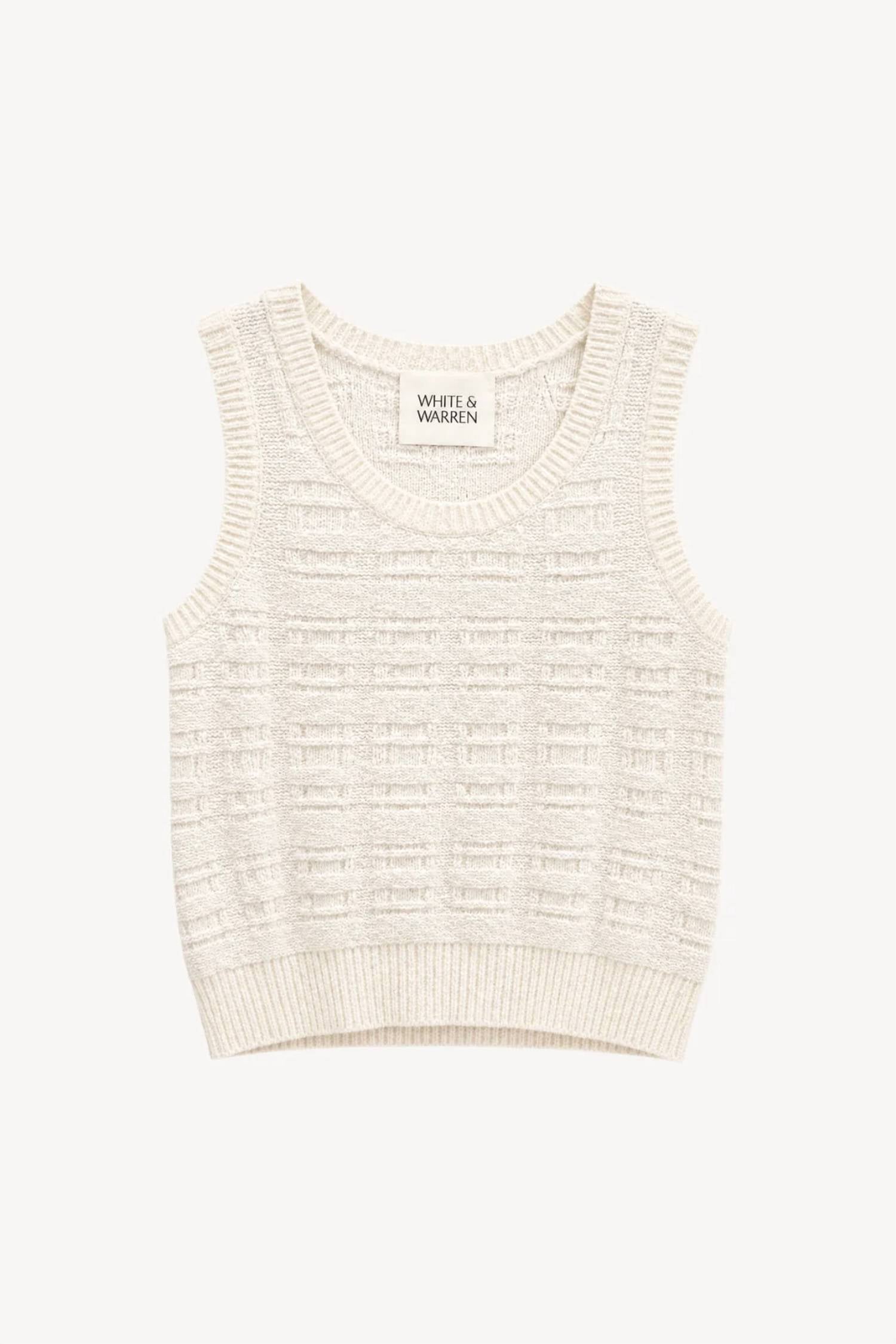White + Warren - Women's Textured Boucle Tank Top