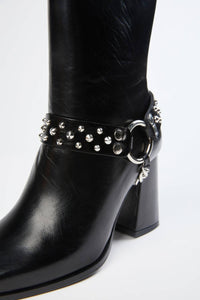 HEELED BOOTS WITH REMOVABLE JEWEL