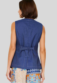 Current Air - Denim Button Front Vest