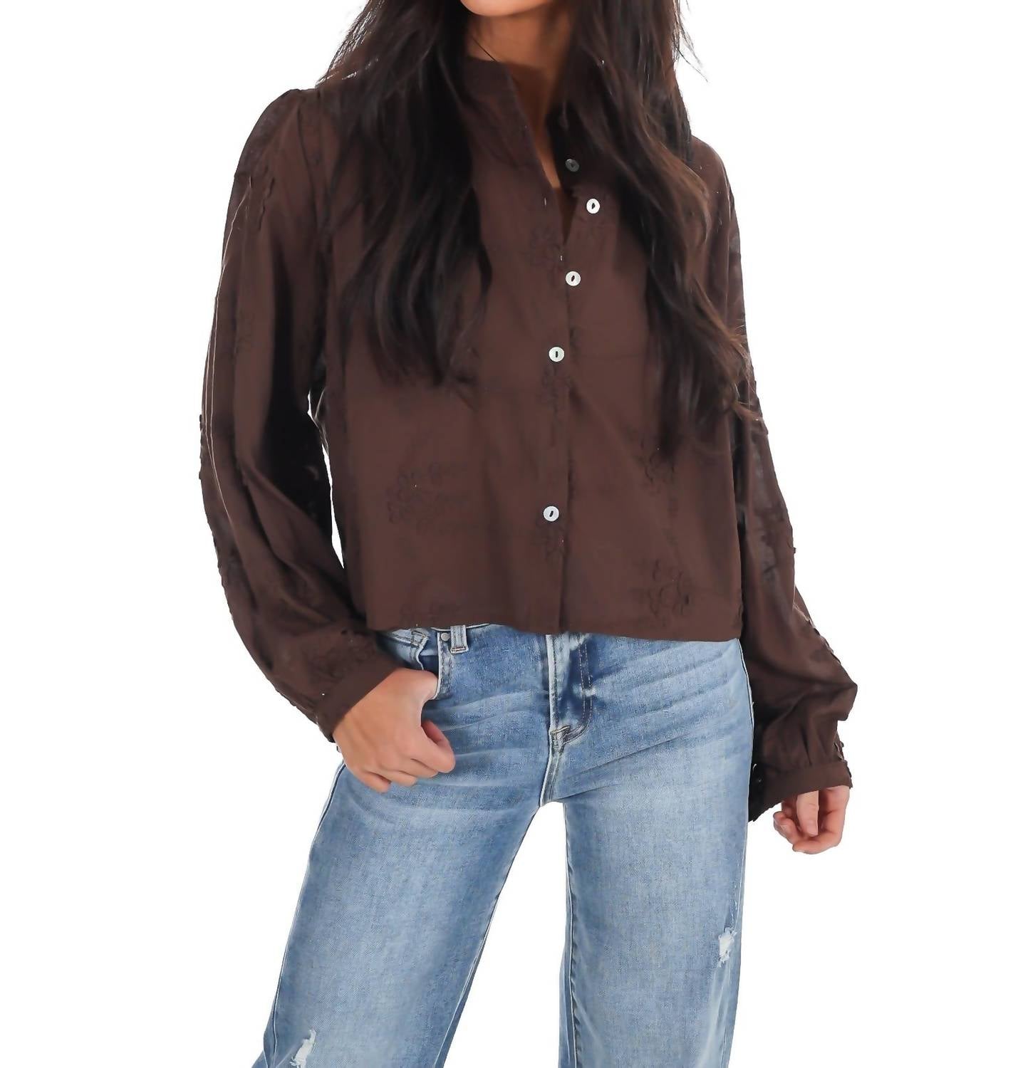 So Me - Meadow Bloom Floral Button Top