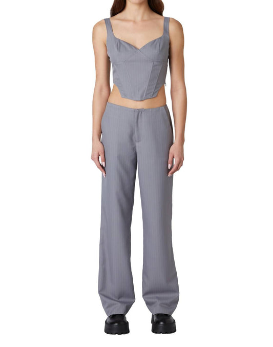 Nia - Eloise Pin Stripe Low Rise Pants