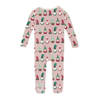 Kickee - Girl's Print Convertible Sleeper with Zipper