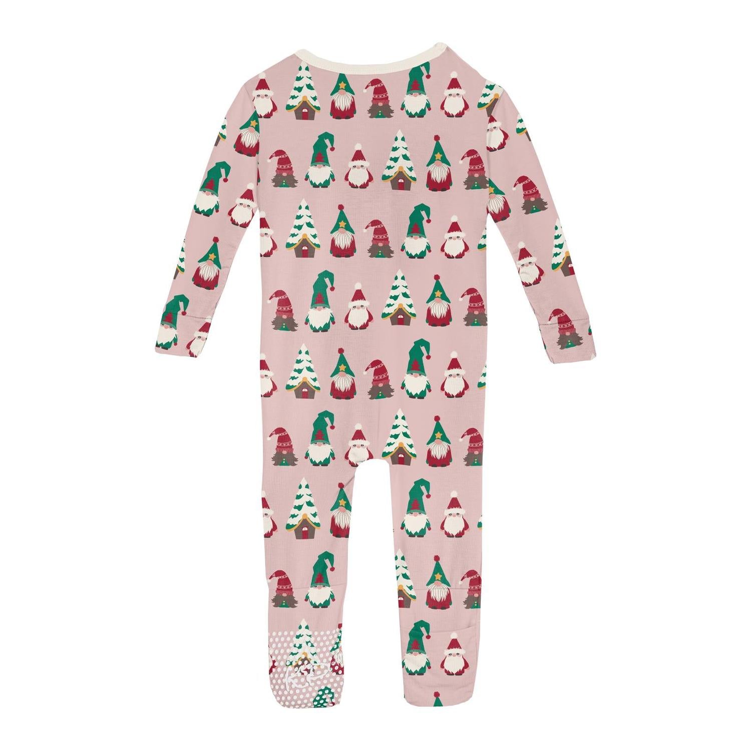 Kickee - Girl's Print Convertible Sleeper with Zipper