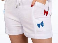 The Royal Standard Patriotic Bows Shorts in white - women's shorts