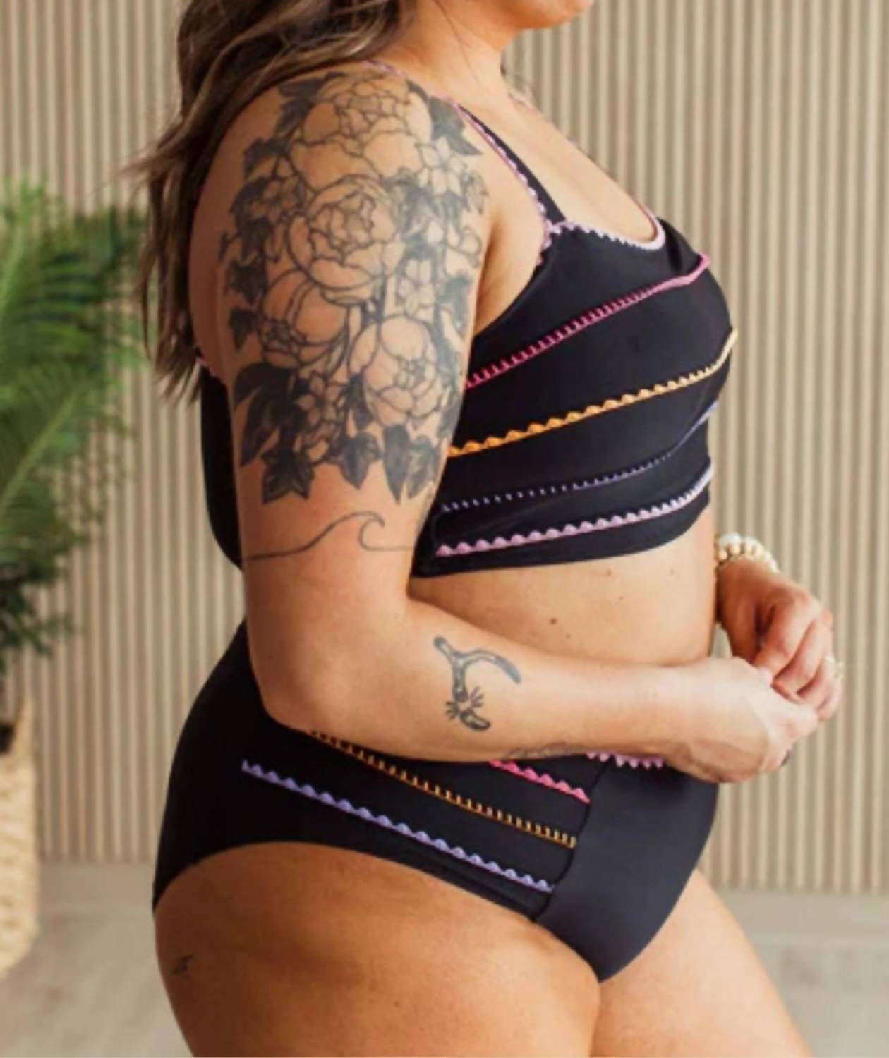 Mack & Mal - Multi Stitch High Rise Swim Bottoms