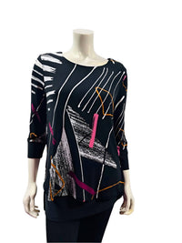 Frank Lyman - Women's Abstract Three Quarter Sleeve Top