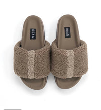 Roam - Women's Fuzzy Stripe Stack Slider