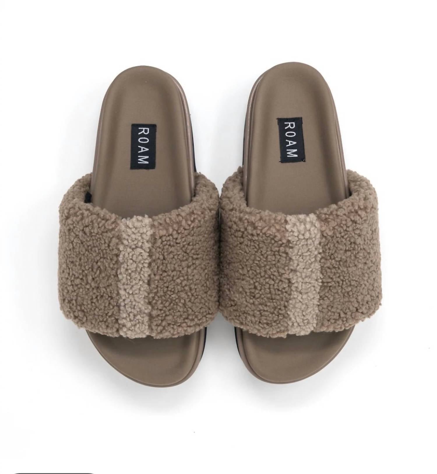 Roam - Women's Fuzzy Stripe Stack Slider